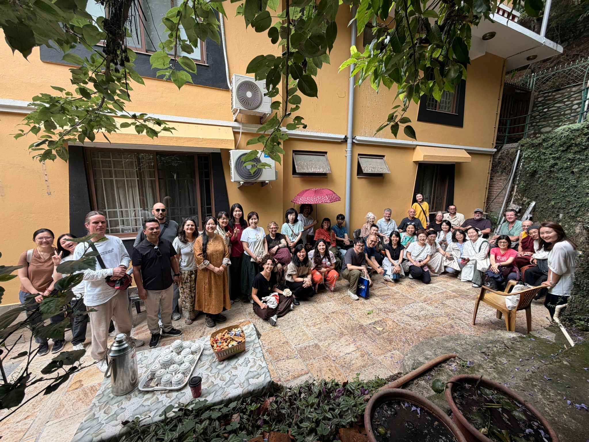 Community members sharing afternoon tea together